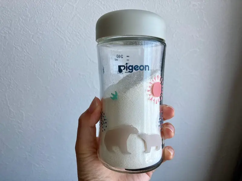 母乳実感　フタパーツ使用