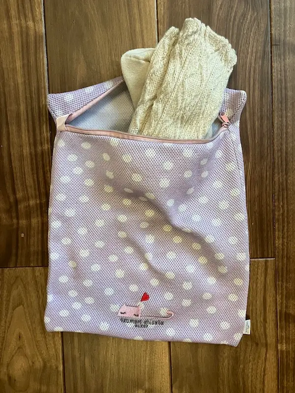 ネットに入れた靴下